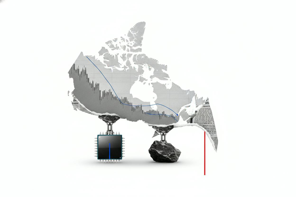 AI tech and metals offset energy drag, leaving TSX nearly flat