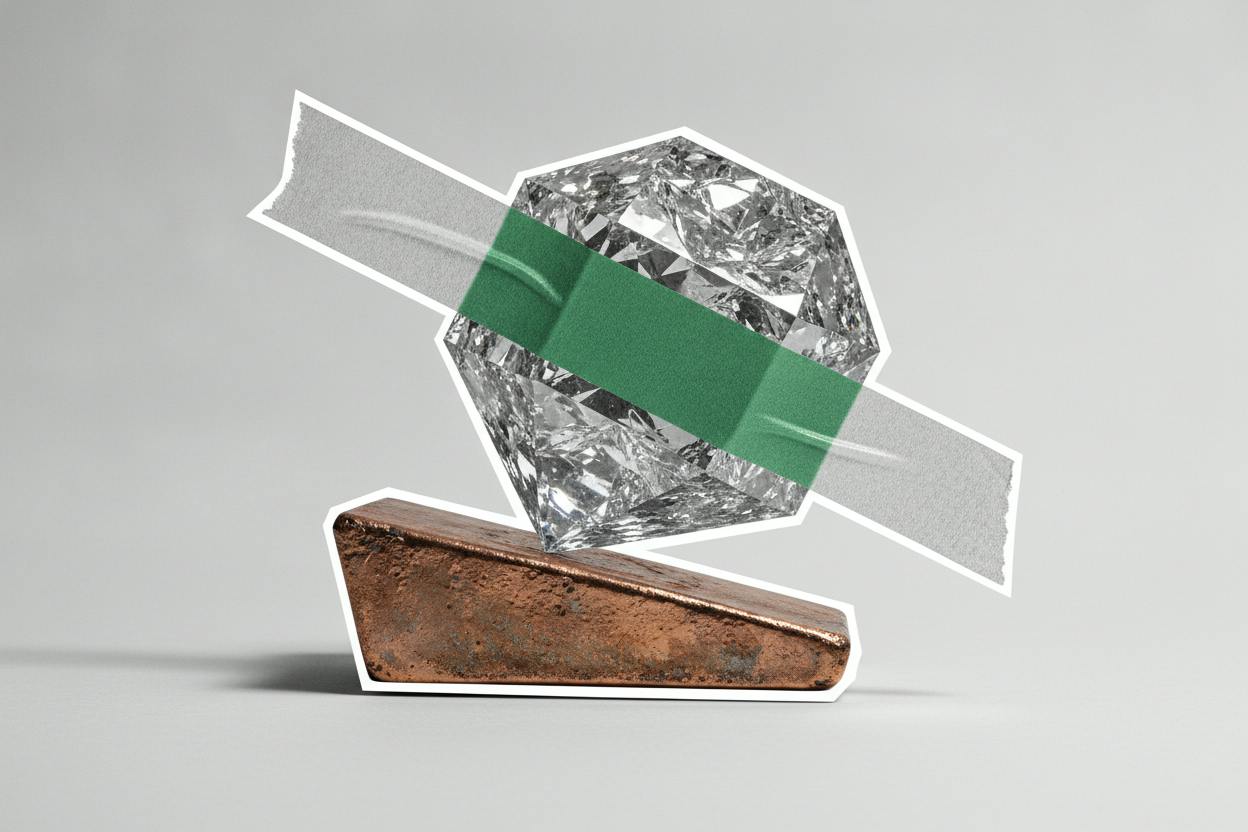 Anglo American's copper dips on Chile snow, De Beers sale advances