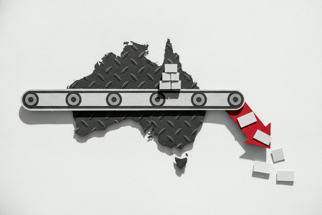 Australia's factory activity slips back into contraction as demand fades