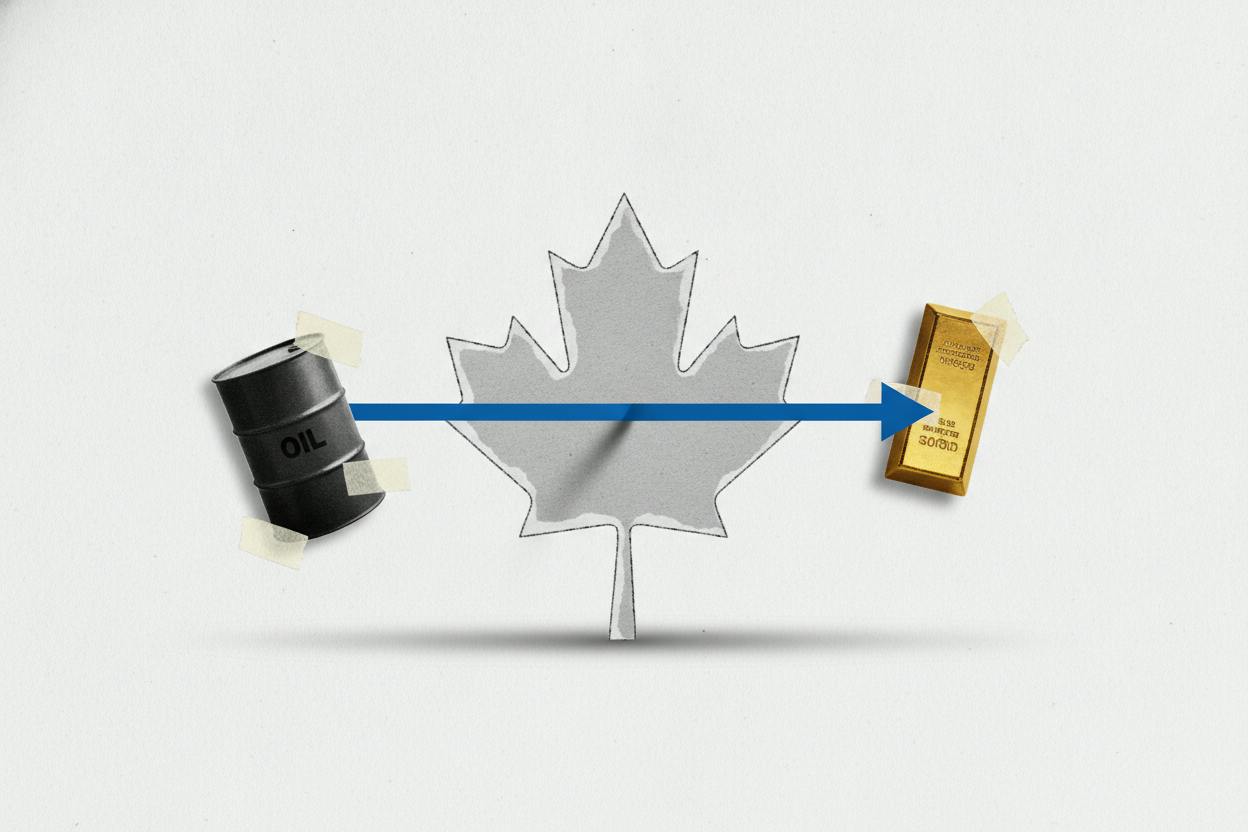 Canada's TSX futures edge lower as oil slips, gold climbs