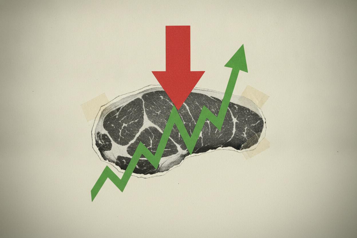 Cattle futures slip again as beef prices climb and demand worries persist