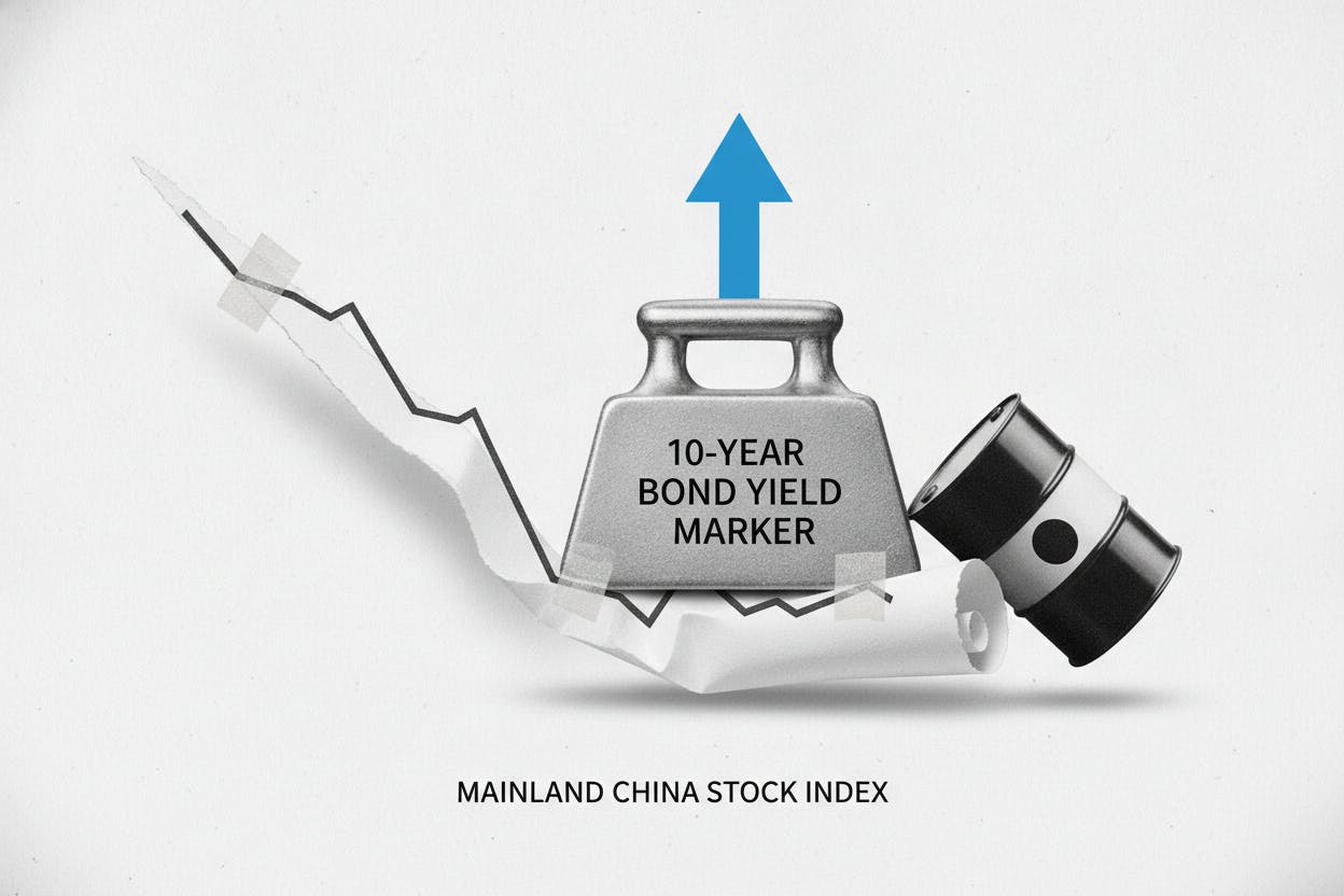China stocks slide as bond yields and oil prices climb