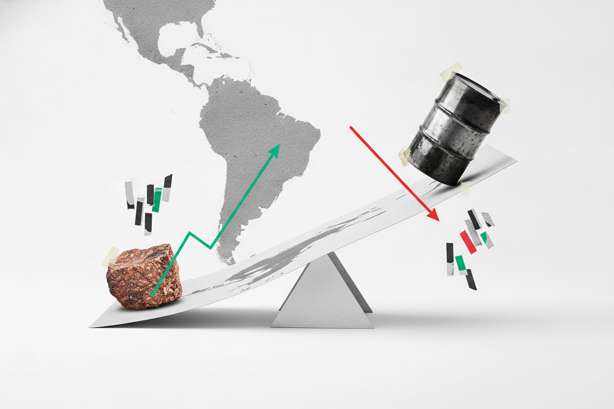 Copper's rally lifts Latin American miners as oil slump hits Colombia