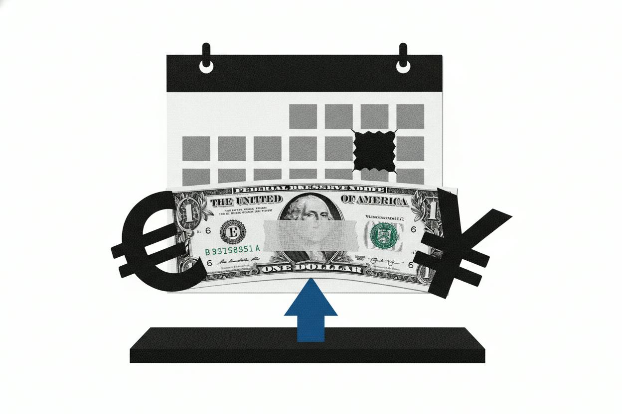 Dollar mixed as Fed quiet period leaves data in the driver's seat