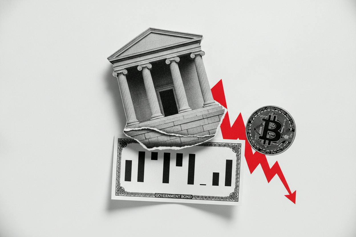 Financial Stocks Slip as Treasury Yields and Bitcoin Retreat