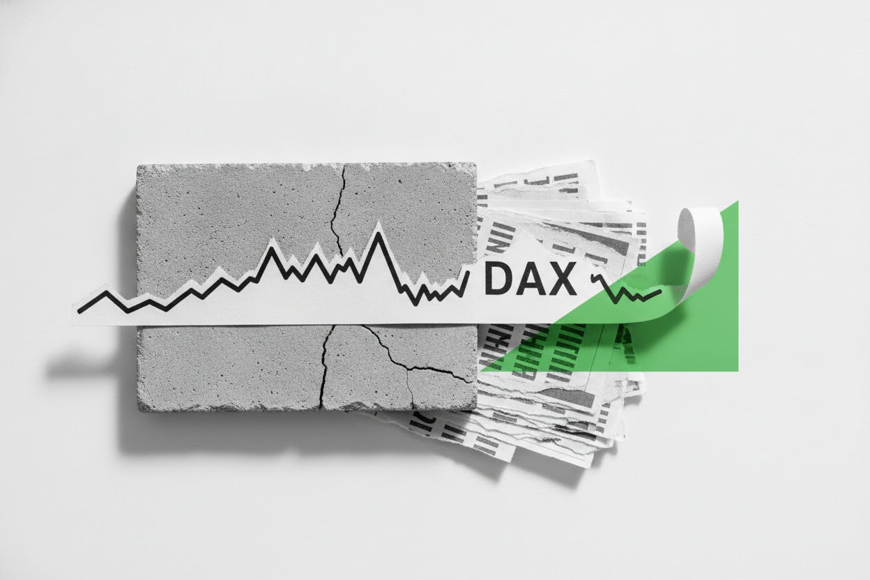 German DAX Edges Up as Factory Orders Beat Forecasts, Construction Still Weak