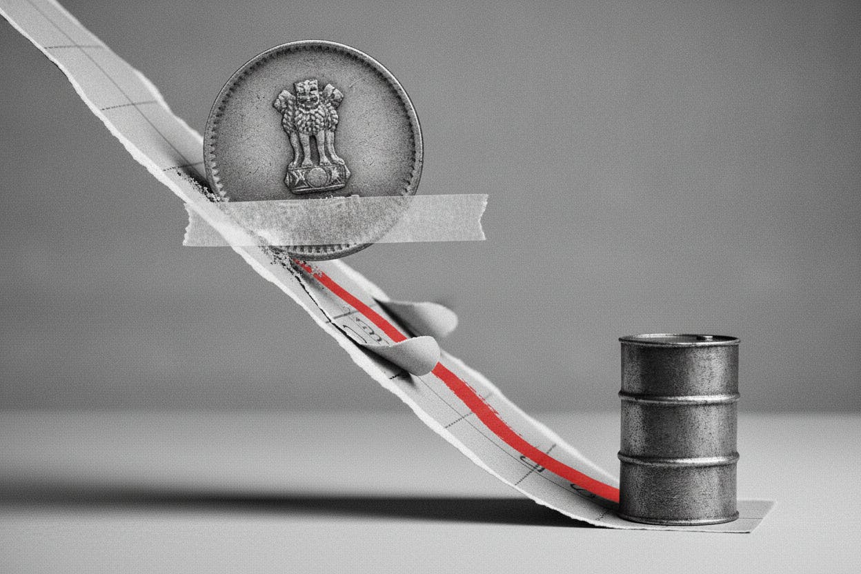 India's Rupee Nears Record Low as Oil Costs and Dollar Demand Weigh
