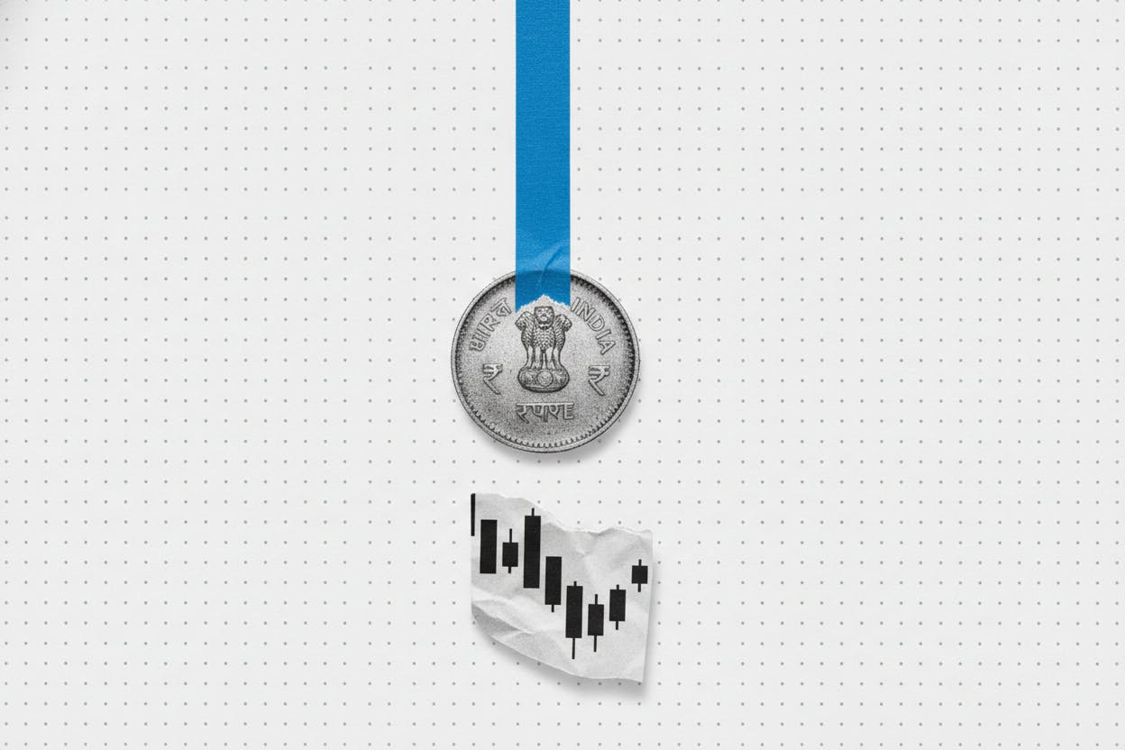 Indian Stocks Pause as Rupee Jumps on Offshore Dollar Selling