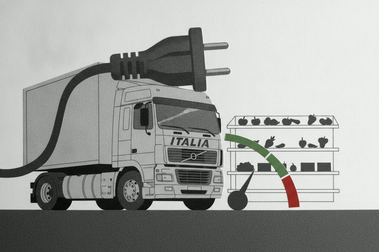Italy's trucker protests over fuel costs hit food deliveries