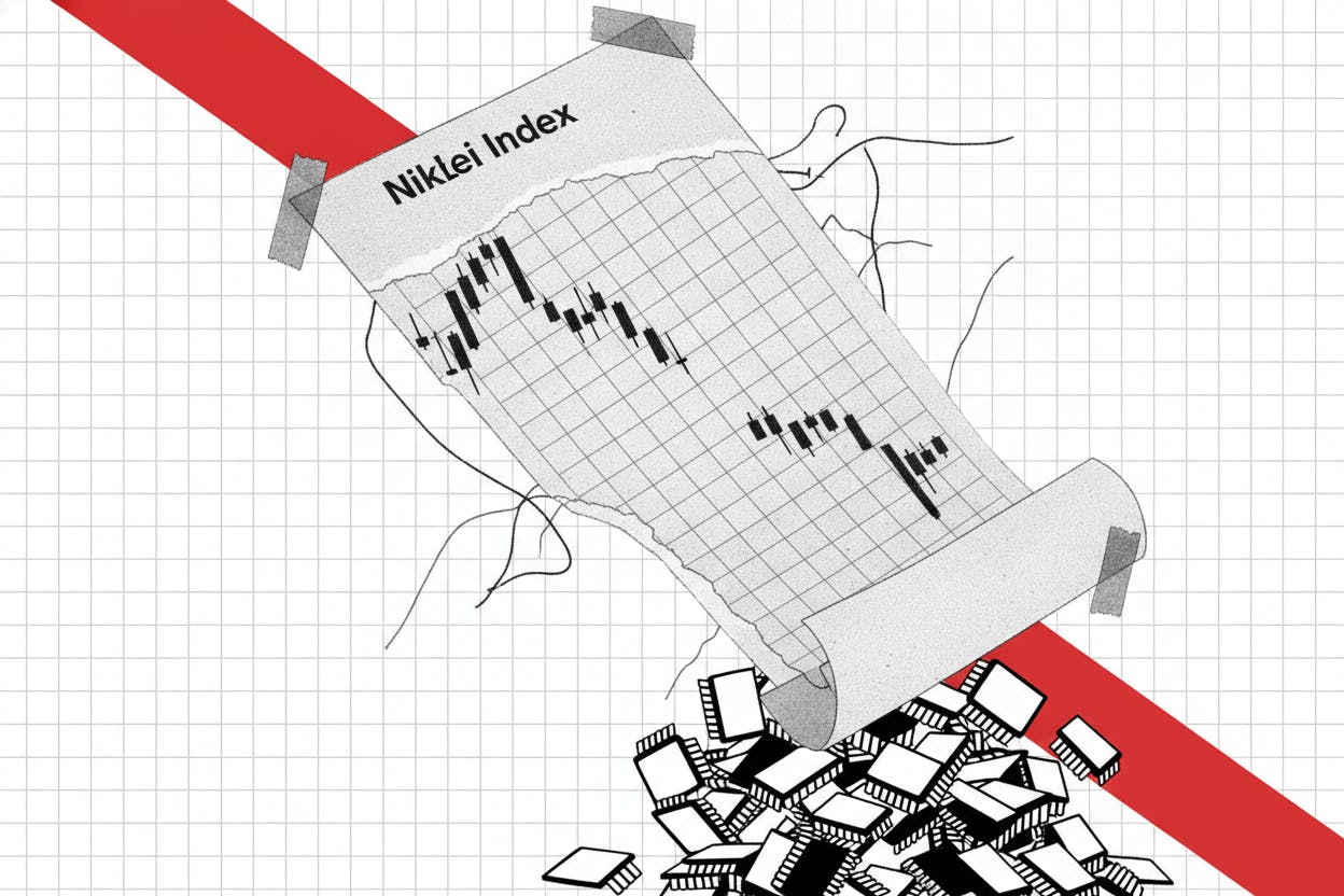 Nikkei 225 Plunges 4.15% as AI Stock Frenzy Reverses Sharply