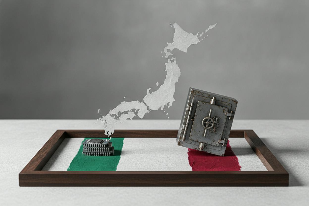 Nikkei steadies as chip stocks rise, but bank declines weigh on Topix