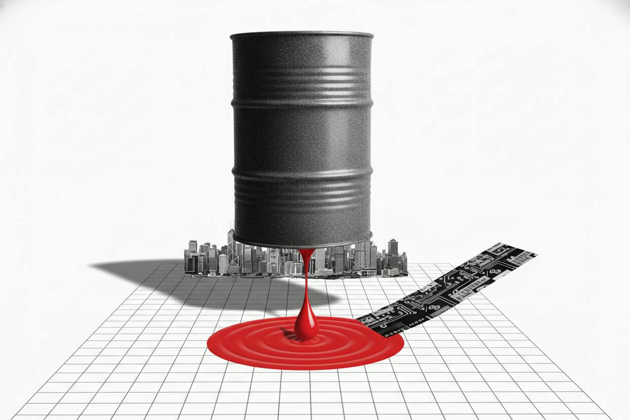 Oil above $90 and AI-driven HSBC job cuts weigh on Hang Seng