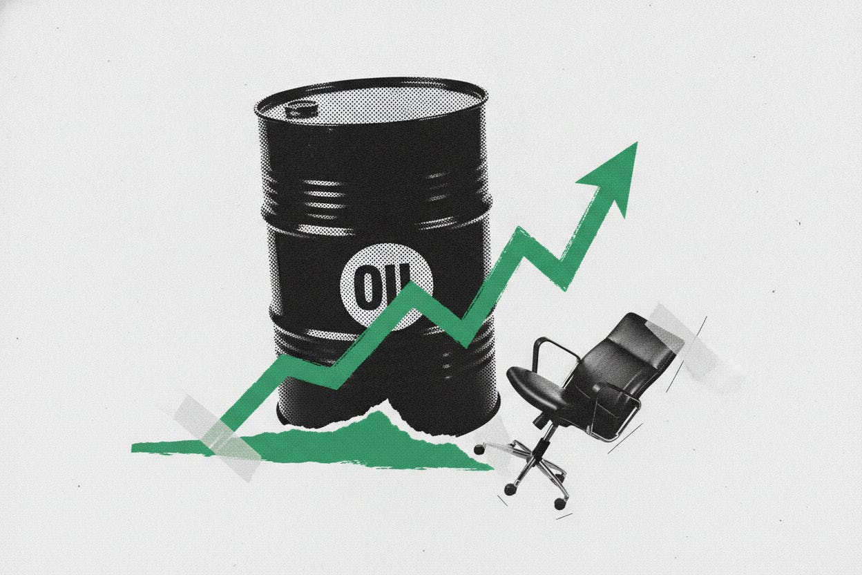 Oil prices jump but Suncor slips as CEO transition plan unveiled