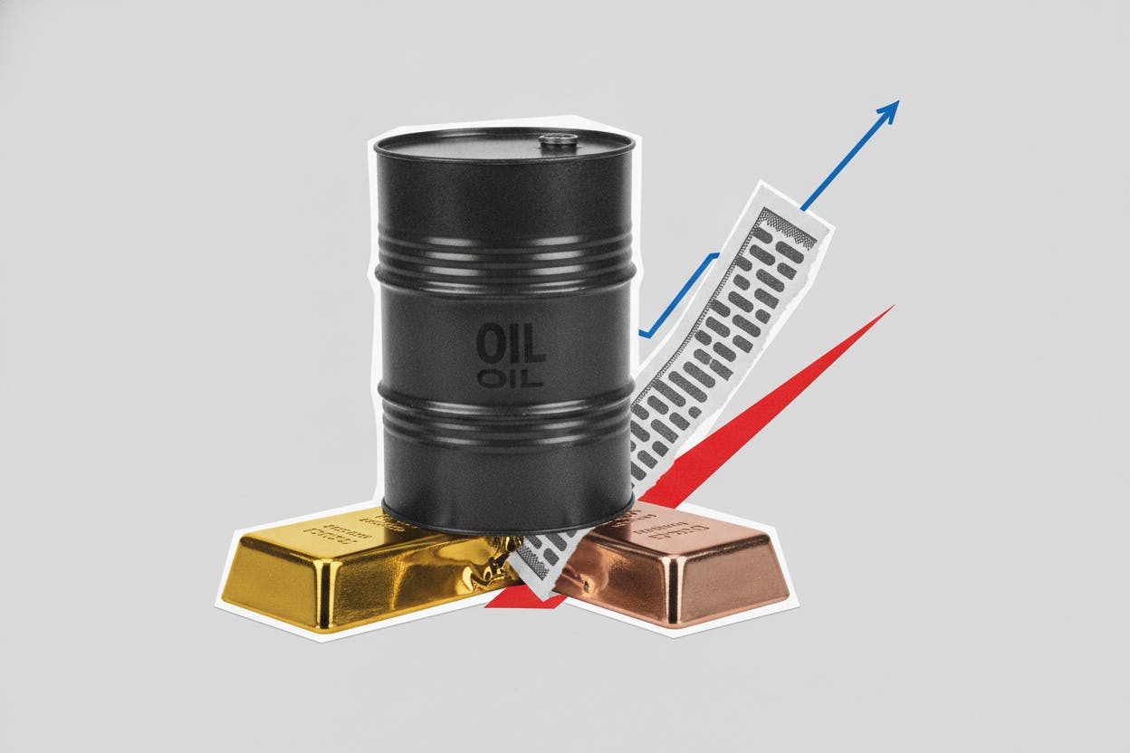 Oil's jump lifts yields, pressuring gold and copper