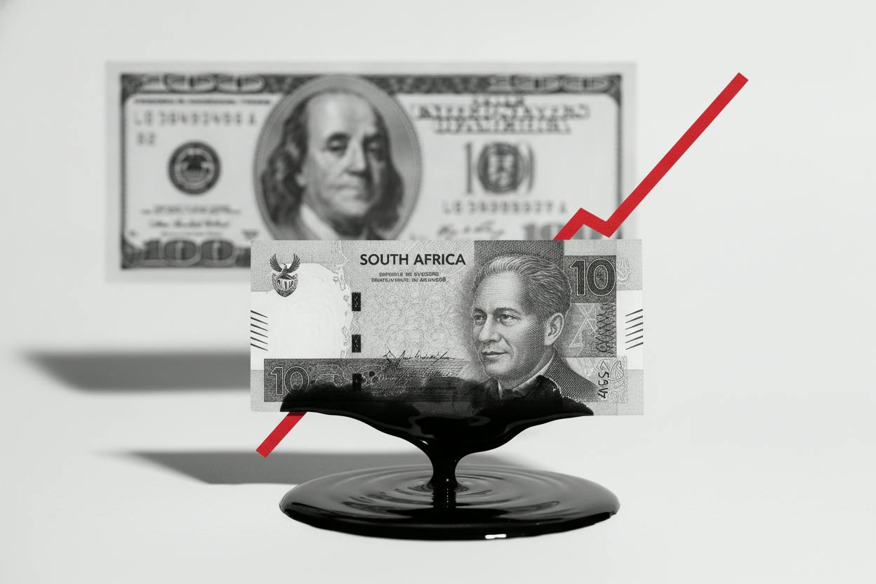 Rand slips 0.8% as oil tops $105 and dollar firms
