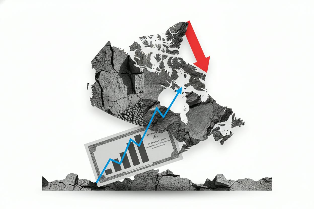Rising US bond yields and falling metals drag Canada's TSX down 1%