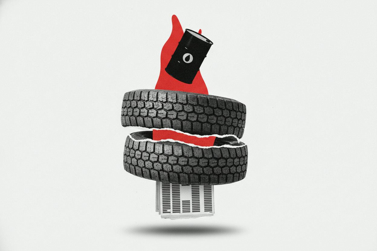 Rubber prices split as oil jumps and tire demand stays weak