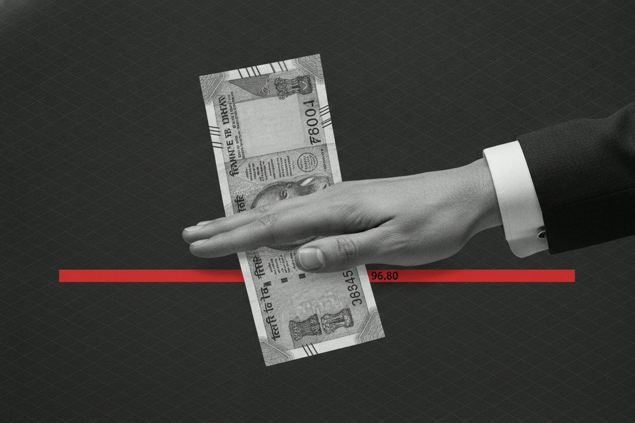 Rupee firms to 96.61 as RBI support and falling oil ease pressure