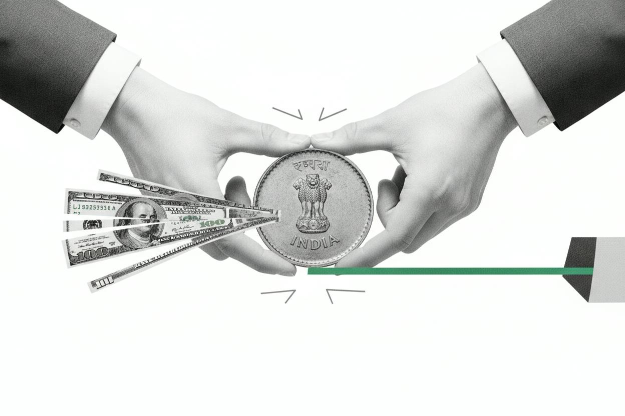 Rupee Holds Near 96 as RBI Dollar Sales Counter Oil and Yield Pressure