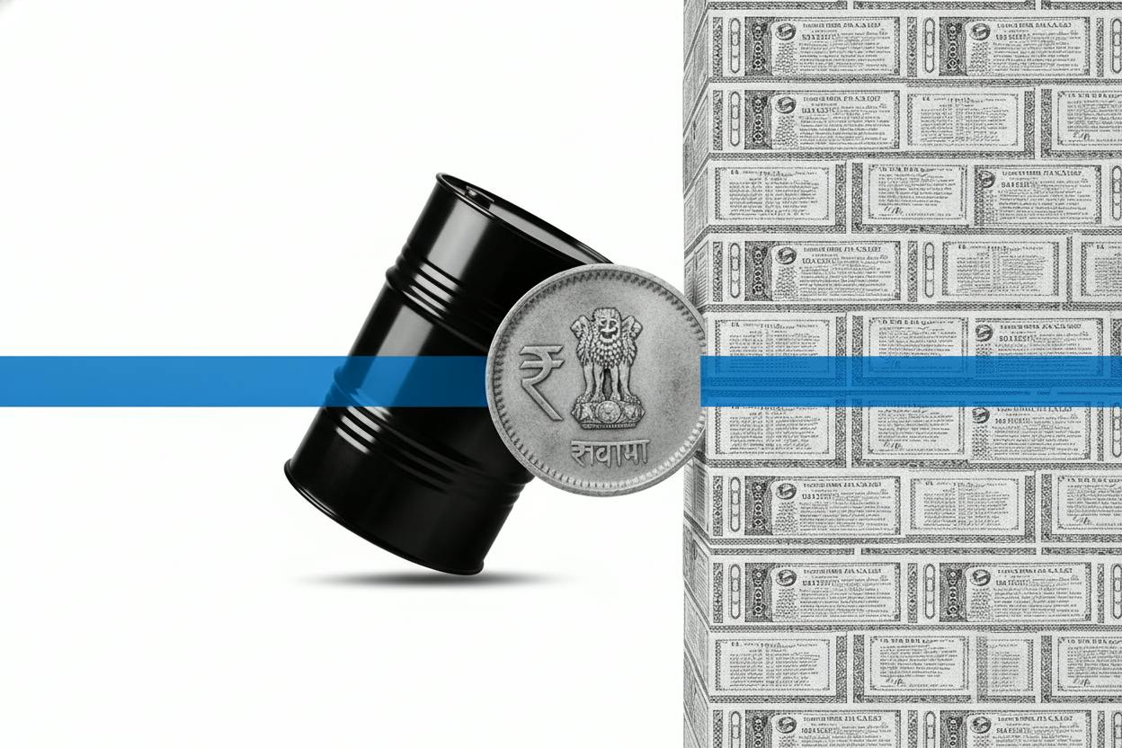Rupee under pressure as oil tops $100 and US yields surge, RBI seen stepping in