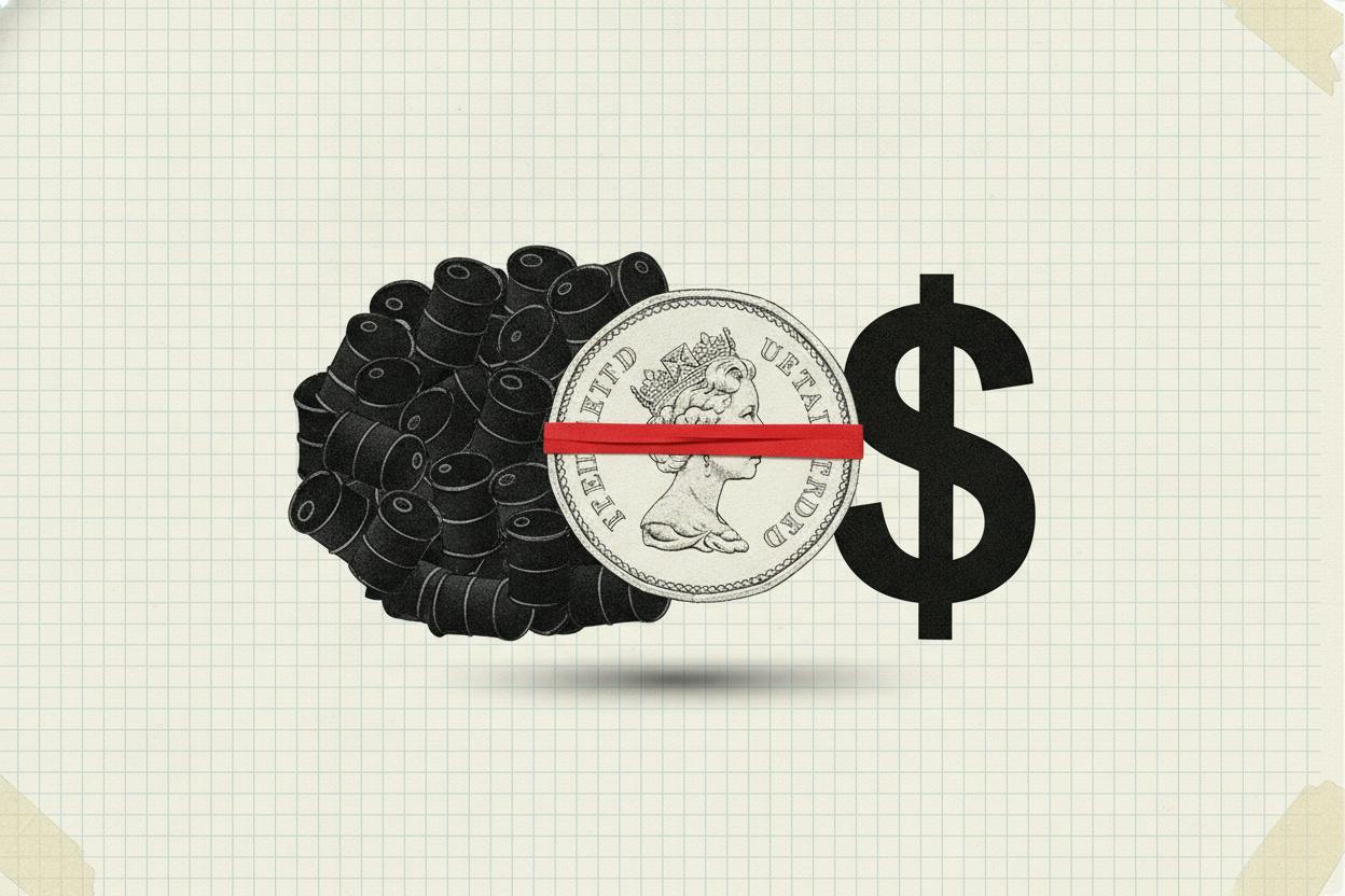 Sterling stuck near month-low as oil tops $108 and Fed hike looms