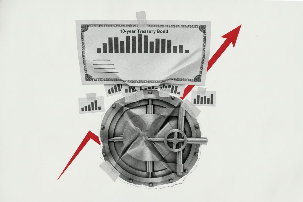 Treasury yields hit 5.24%, dragging financial stocks lower