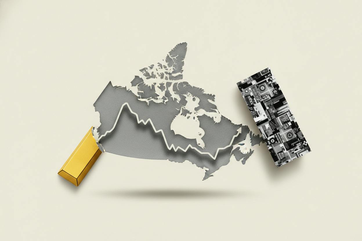 TSX drops 1.57% as gold slides and AI spending worries hit tech