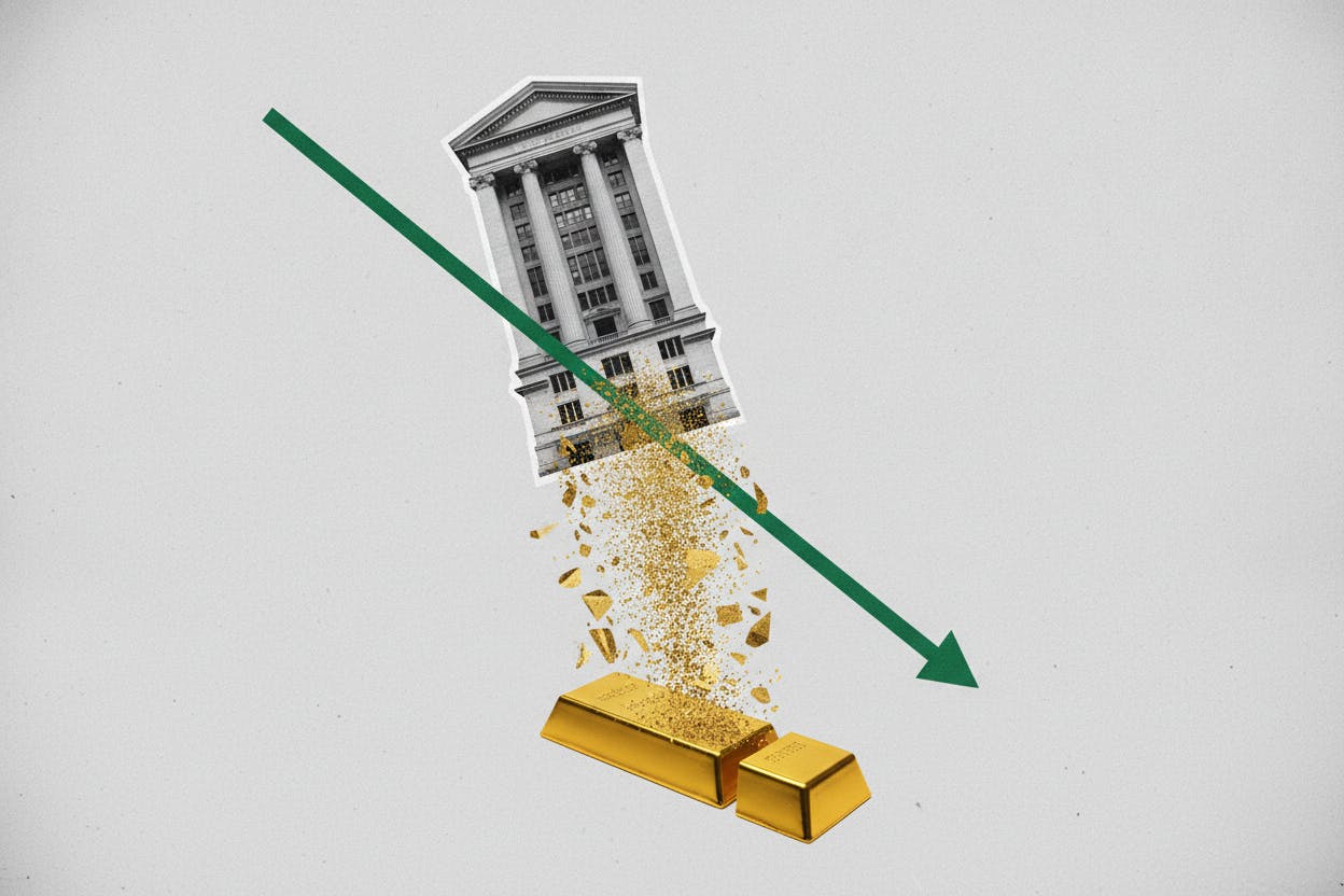 TSX Pulls Back from Record as Gold Slump Hits Mining Stocks Hard